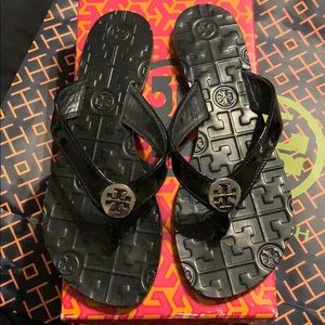 Tory Burch Thora Patent Calf Sandals Size 5